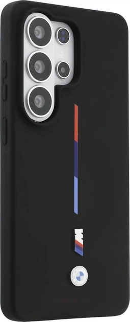 Чохол BMW M Silicone Tricolor Line MagSafe для Samsung Galaxy S26 Ultra Black (BMHMS26L25SITMIK) - зображення 4