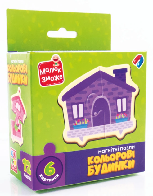 Магнітні пазли Vladi Toys Кольорові будинки (VT1733-03) розвиваюча гра 2 в 1 для вивчення кольорів та форм - Фото 1 Магнітні пазли Vladi Toys Кольорові будинки (VT1733-03) розвиваюча гра 2 в 1 для вивчення кольорів та форм - зображення 1