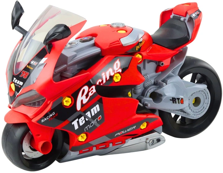 Zestaw mechanika LeanToys warsztat motocykl do rozkręcania 2w1 59 elementów Czerwony 745250 (5905991080695) - obraz 2
