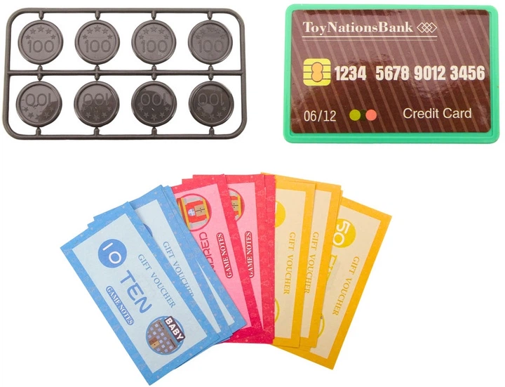 Kasa fiskalna LeanToys nauka liczenia z efektami 31 elementów Różowa 628233 (5905991015031) - obraz 3