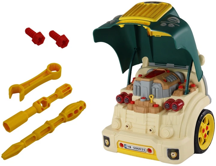 Zestaw mechanika LeanToys warsztat-silnik ciężarówka do rozkręcania Zielony 603944 (5905991007012) - obraz 4