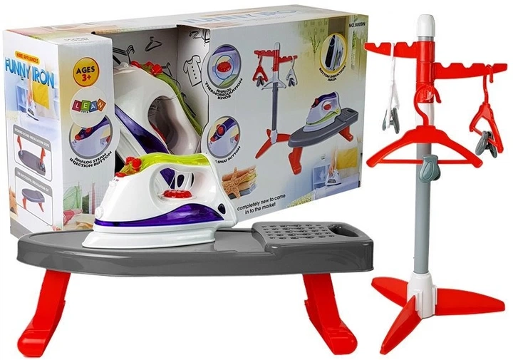 Zestaw do prasowania LeanToys Funny Iron żelazko z akcesoriami i efektami 6 elementów 499242 (5905884456071) - obraz 2