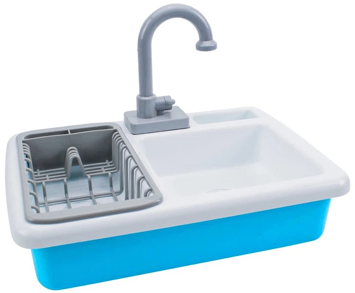 Zlewozmywak LeanToys Love House z obiegiem wody z akcesoriami 12 elementów 745882 (5905991083146) - obraz 2