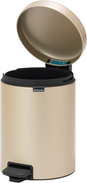 Відро для сміття Brabantia NewIcon з педаллю 5 л Metallic Gold 304422 (8710755304422) - зображення 2