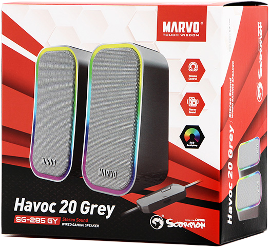 Акустична система Marvo SG-285 20GY 6W Grey (6932391936955) - зображення 6