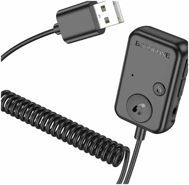 FM модулятор Bluetooth 5.3 с AUX и поддержкой microSD Borofone BC49 черный - изображение 5