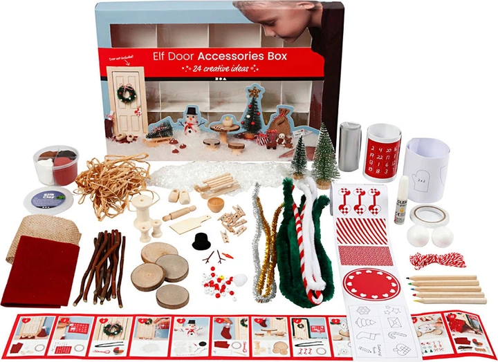 Zestaw do rękodzieła świątecznego Creativ Company Elf Door Accessories Box 54463 (5712854447621) - obraz 4