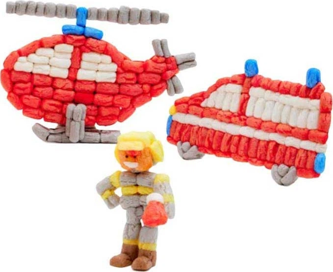 Zestaw kreatywny PlayMais Classic Firetruck 800 szt 160960.8 (4041077012554) - obraz 2