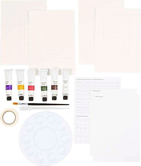 Набір для малювання Creativ Company Gouache Create 4 paintings 977851 (5712854787154) - зображення 2