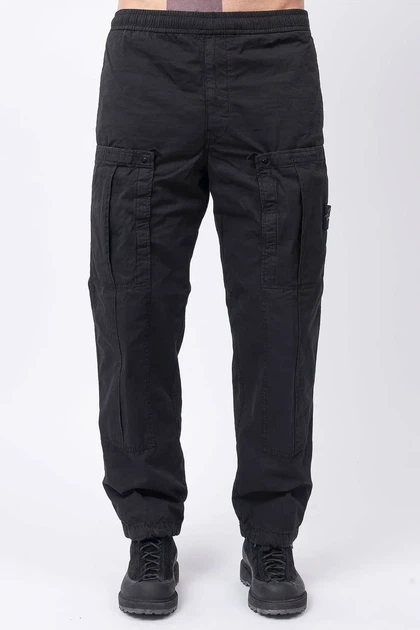 Штани Stone Island Mercerised Organic Cotton Ripstop Cargo Pants Black L1S153100007-S0298 V0029 - изображение 2