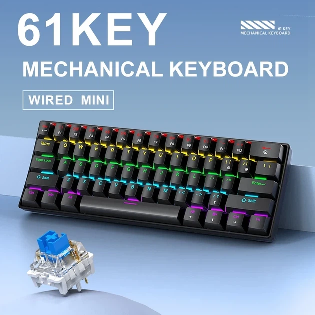 Механическая клавиатура Apayado A68 Blue switch (черная) - Фото 3 Механическая клавиатура Apayado A68 Blue switch (черная) - изображение 3