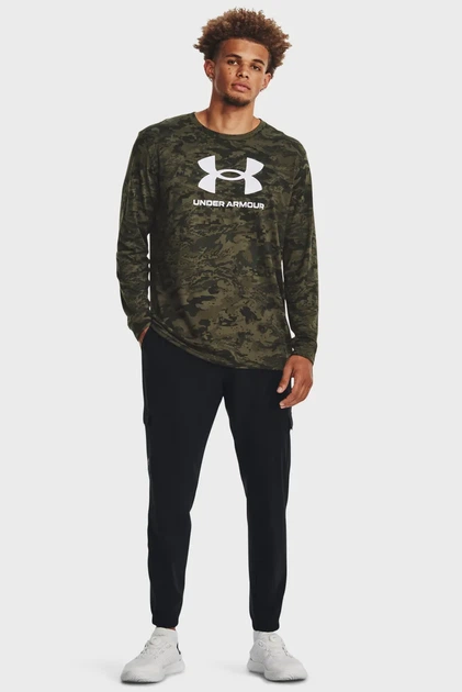 Чоловічі чорні спортивні штани UA Stretch Woven Cargo Pants Under Armour S 1380358-001 - изображение 2