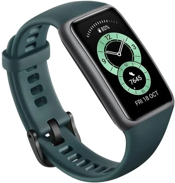 Фітнес-браслет Huawei Band 6 1.47” / Bluetooth 5.0 / Вологозахист 5 ATM / Forest Green (55026634) - Б/В - Фото 4 Фітнес-браслет Huawei Band 6 1.47” / Bluetooth 5.0 / Вологозахист 5 ATM / Forest Green (55026634) - Б/В - зображення 4