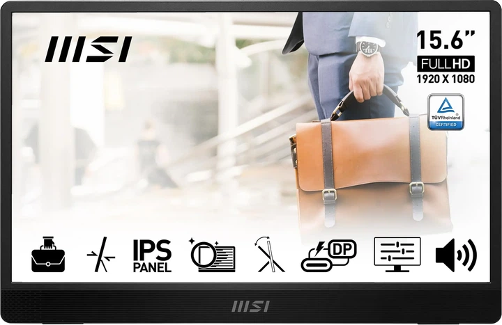 Монітор портативний 15.6" MSI PRO MP161DE E2 Full HD IPS 60 Гц Чорний - Уцінка - Фото 1 Монітор портативний 15.6" MSI PRO MP161DE E2 Full HD IPS 60 Гц Чорний - Уцінка - зображення 1