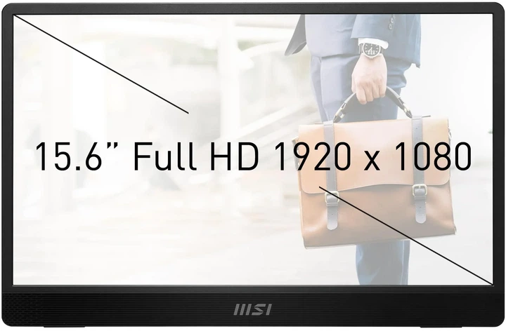 Монітор портативний 15.6" MSI PRO MP161DE E2 Full HD IPS 60 Гц Чорний - Уцінка - Фото 2 Монітор портативний 15.6" MSI PRO MP161DE E2 Full HD IPS 60 Гц Чорний - Уцінка - зображення 2