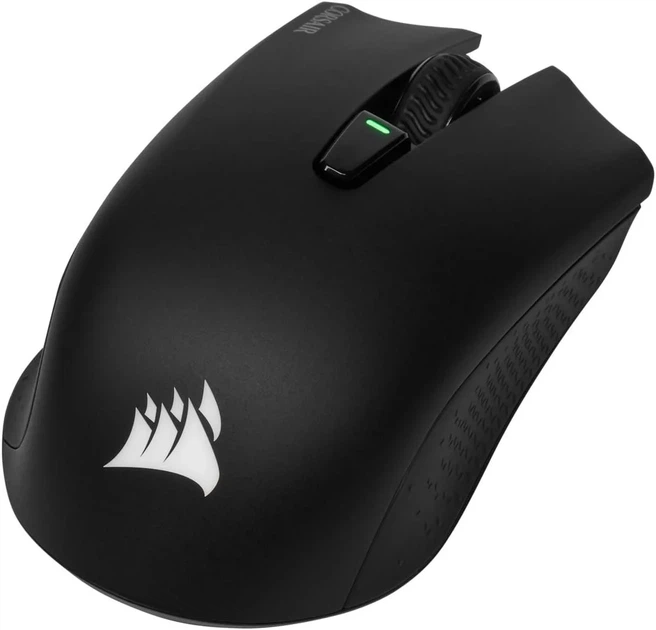 Игровая беспроводная мышь Corsair Harpoon RGB Wireless / Bluetooth / Радиоканал / PixArt PMW3325 / 10000 DPI / 6 кнопок / RGB подсветка / Съемный кабель / Черная - Б/У - изображение 3