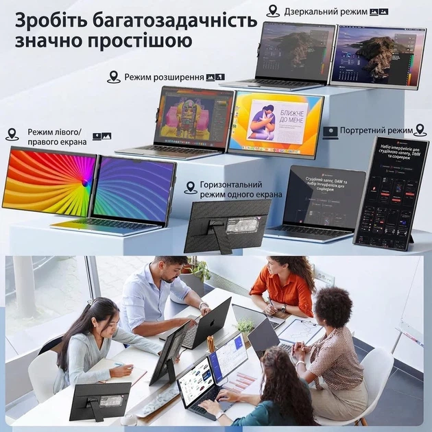 Монитор портативный 15.6" Kwumsy P5 Full HD IPS 60 Гц (102142669) - Уценка - Фото 3 Монитор портативный 15.6" Kwumsy P5 Full HD IPS 60 Гц (102142669) - Уценка - изображение 3