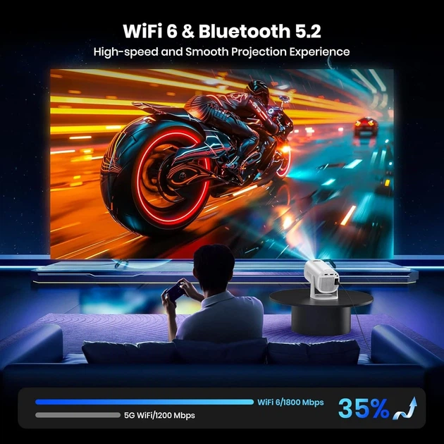 Проектор AGIMA X3 Full HD Wi-Fi Bluetooth Android 11 Б/В - зображення 8
