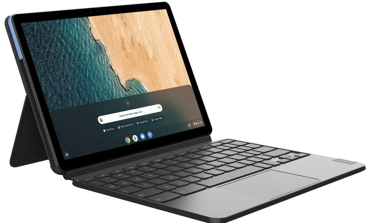 Сенсорний ноутбук 10.1" Lenovo IdeaPad Duet Chromebook Mediatek P60T RAM 4GB eMMC 64GB 10год батарея Chrome OS Алюмінієвий корпус (UKR) (102111813) - Уцінка - зображення 4