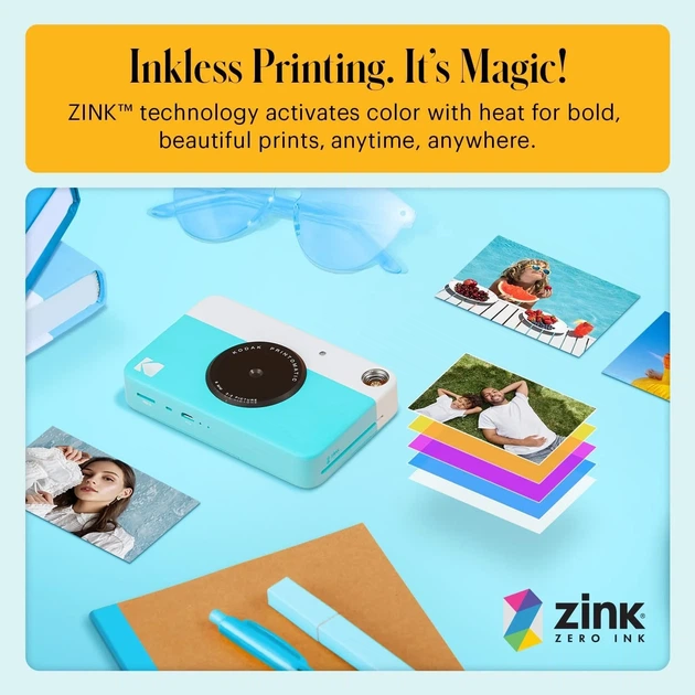 Камера моментальной печати Kodak Printomatic / 5MP / 75 х 50мм / Голубовато-белый (RODOMATICBL) Б/В - изображение 6
