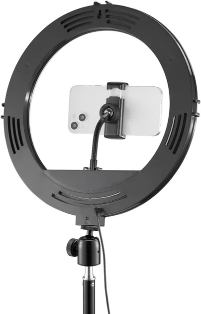 Кольцевая LED лампа со штативом Hama SpotLight Steady 120 Черная (00004659) Б/В k2 - Фото 3 Кольцевая LED лампа со штативом Hama SpotLight Steady 120 Черная (00004659) Б/В k2 - изображение 3