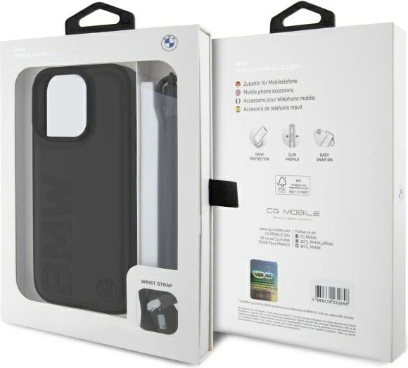 Etui plecki BMW Signature Leather Wordmark Cord do Apple iPhone 16 Pro Black (BMHCP16L23RMRLK) - obraz 7