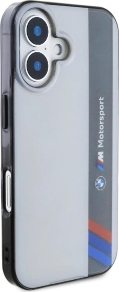 Etui plecki BMW Motorsport IML Vertical Stripe do Apple iPhone 16 Plus Grey (BMHCP16M23HTFEG) - obraz 4