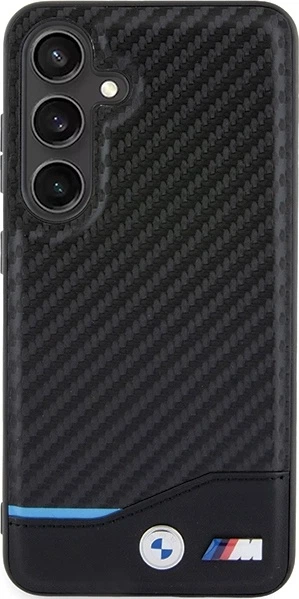 Etui plecki BMW Leather Carbon do Samsung Galaxy S24 Black (BMHCS24S22NBCK) - obraz 3