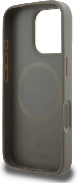 Etui plecki DKNY Leather Checkered Pattern MagSafe do Apple iPhone 16 Pro Beige (DKHMP16LPCPVSLE) - obraz 7