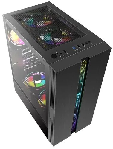 Корпус 2E Gaming RUNA, Black, без БЖ, Midi Tower, для ATX / Micro ATX / mini-ITX, 1x120 Fan ARGB, бічна панель із загартованого скла (2E-G2107) - зображення 4