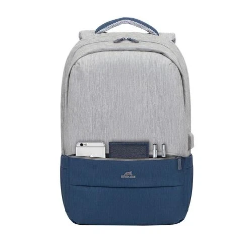 Рюкзак для ноутбука 17.3" RivaCase Prater, Grey/Dark Blue (7567) - изображение 6