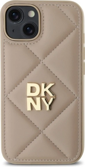Etui plecki DKNY Quilted Stack Logo do Apple iPhone 14 Beige (DKHCP14SPQDSLE) - obraz 3