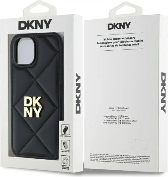 Панель DKNY Quilted Stack Logo для Apple iPhone 14 Black (DKHCP14SPQDSLK) - зображення 8