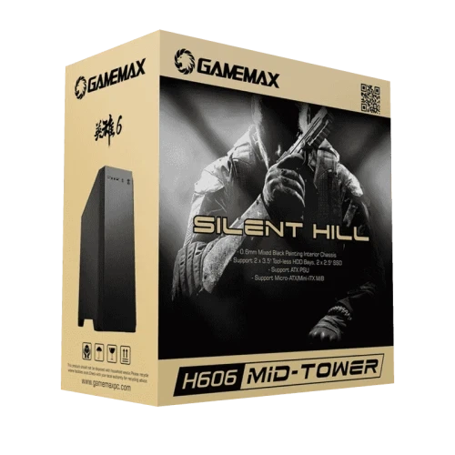 Корпус GameMax Silent Hill Black, без БП, Micro ATX (H606) - Фото 10 Корпус GameMax Silent Hill Black, без БП, Micro ATX (H606) - изображение 10