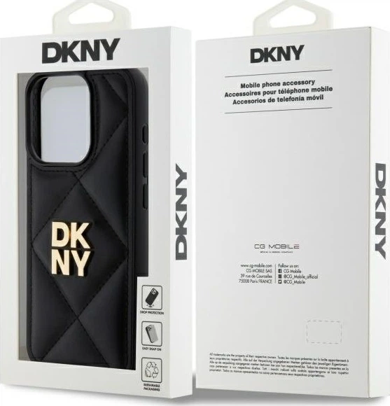 Панель DKNY Quilted Stack Logo для Apple iPhone 15 Pro Black (DKHCP15LPQDSLK) - зображення 8