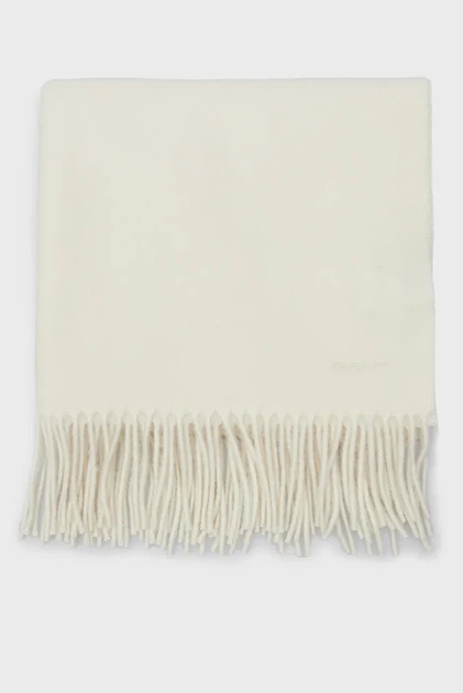 Жіночий білий шерстяний шарф WOOL WOVEN SCARF Gant OS 4920203 - зображення 3