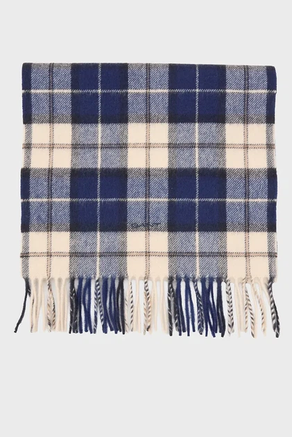 Чоловічий клітковий шарф WOOL CHECKED SCARF Gant OS 9920249 - зображення 3