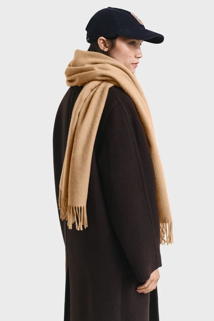 Жіночий бежевий вовняний шарф WOOL WOVEN SCAR Gant OS 4920203 - изображение 2