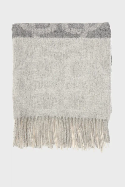 Жіночий сірий шарф з візерунком MONOGRAM WOOL SCARF Gant OS 4920256 - Фото 2 Жіночий сірий шарф з візерунком MONOGRAM WOOL SCARF Gant OS 4920256 - зображення 2