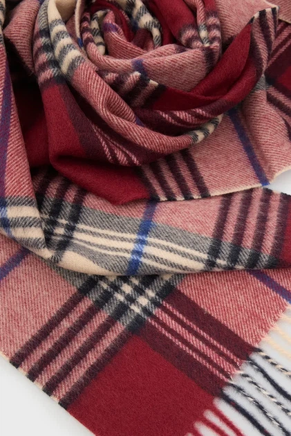 Чоловічий клітковий шарф WOOL CHECKED SCARF Gant OS 9920249 - зображення 4