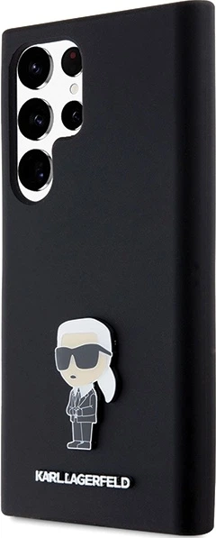 Etui plecki Karl Lagerfeld Silicone Ikonik Metal Pin do Samsung Galaxy S23 Ultra Black (KLHCS23LSMHKNPK) - obraz 2