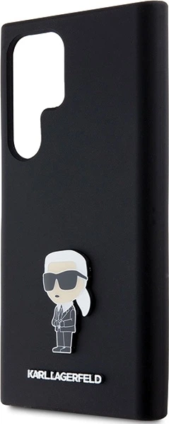Etui plecki Karl Lagerfeld Silicone Ikonik Metal Pin do Samsung Galaxy S23 Ultra Black (KLHCS23LSMHKNPK) - obraz 6