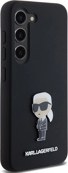 Etui plecki Karl Lagerfeld Silicone Ikonik Metal Pin do Samsung Galaxy S23 Plus Black (KLHCS23MSMHKNPK) - obraz 4