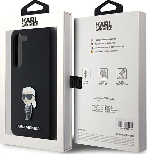 Etui plecki Karl Lagerfeld Silicone Ikonik Metal Pin do Samsung Galaxy S23 Plus Black (KLHCS23MSMHKNPK) - obraz 8