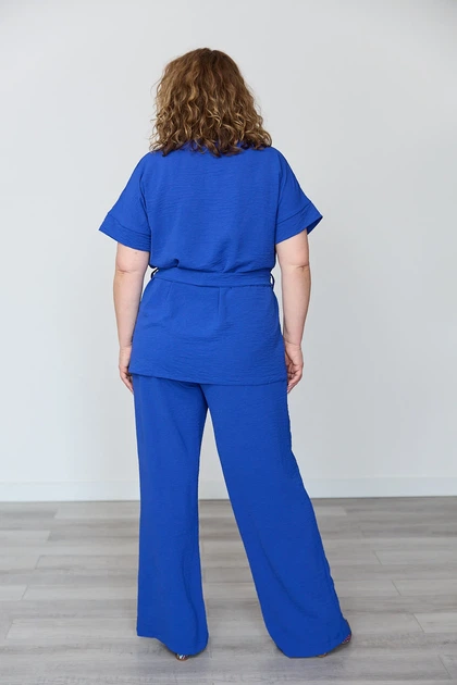 Костюм жіночий Estilo повсякдений-casual креп волошковий 02-110 56р - изображение 2