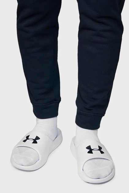 Чоловічі білі слайдери UA CORE PTH SL Under Armour 44 3021286-100 - Фото 6 Чоловічі білі слайдери UA CORE PTH SL Under Armour 44 3021286-100 - зображення 6