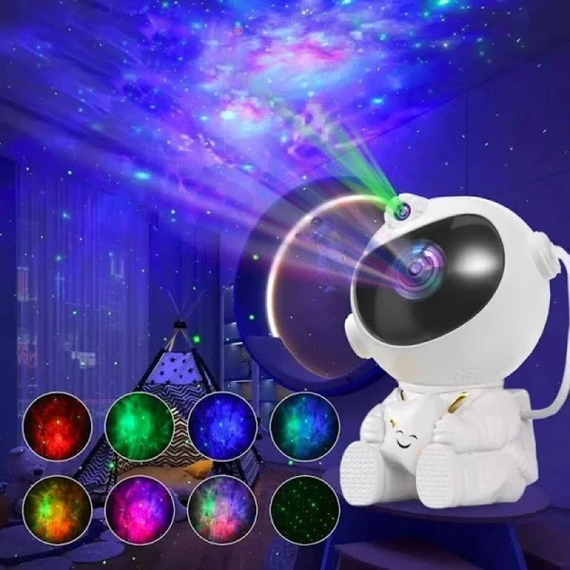 Детский ночник проектор звездного неба Астронавт Sky Star Astronaut Lamp лазерный проектор галактики с пультом - изображение 2