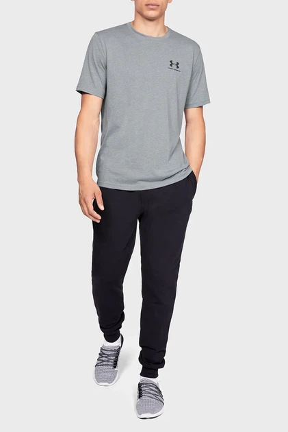 Чоловіча сіра футболка SPORTSTYLE LEFT CHEST SS Under Armour L 1326799-036 - Фото 3 Чоловіча сіра футболка SPORTSTYLE LEFT CHEST SS Under Armour L 1326799-036 - изображение 3