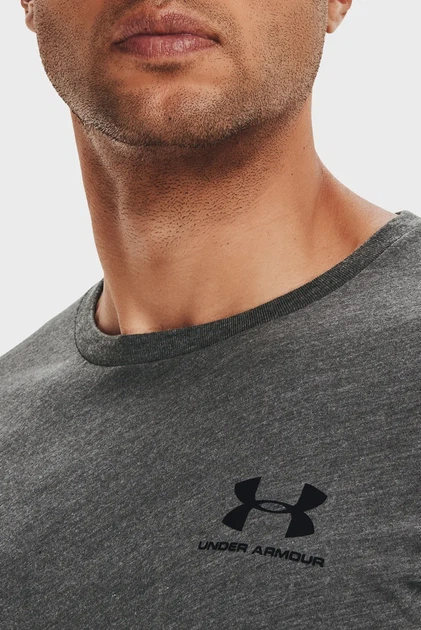 Чоловіча сіра футболка SPORTSTYLE LEFT CHEST SS Under Armour XXL 1326799-019 - зображення 4