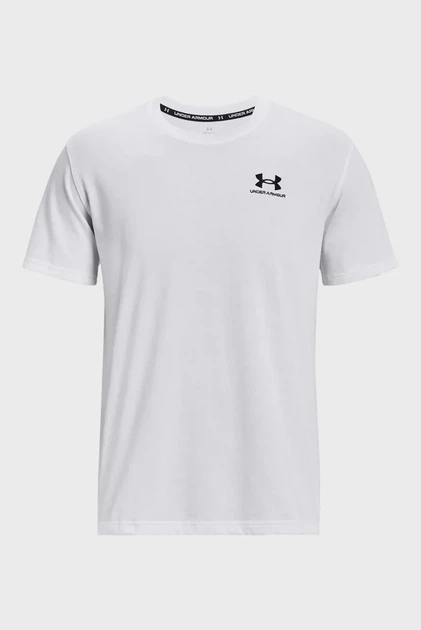 Чоловіча біла футболка UA LOGO EMB HEAVYWEIGHT Under Armour M 1373997-100 - изображение 5